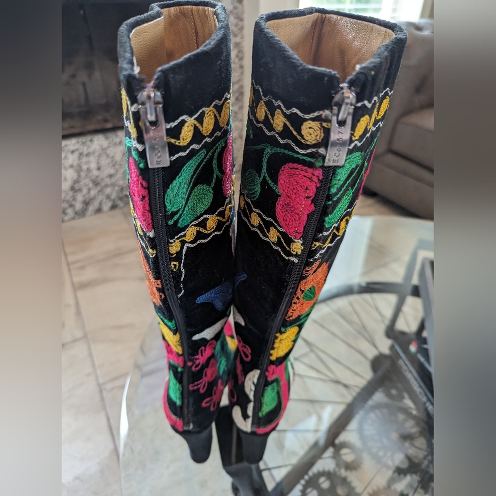 Rockwell Tharp Velvet Embroidered Boots - Picture 7 of 7
